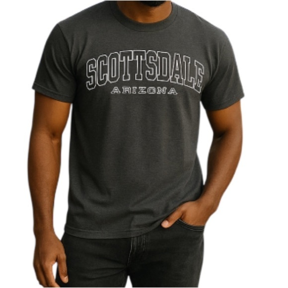 Scottsdale Arizona Unisex Graphic Short Sleeve T-Shirt Grey Crewneck S - Picture 1 of 12